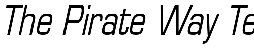 Font : Eurasia-Condensed-Italic 2 Custom Text : The Pirate Way Test your own text here Click to download or to view this font on a tshirt that can be custom printed in Bali